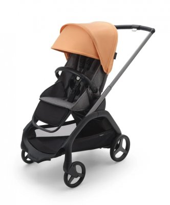 Коляска прогулочная Bugaboo Dragonfly на шасси Graphite Graphite/ Grey Melange/ Island Coral