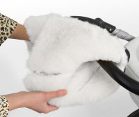 Муфта-рукавички для коляски Esspero Double White Leatherette (Натуральная шерсть) 4