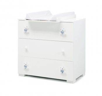 Тумба Erbesi Tato с пеленальным столиком Белый/голубой