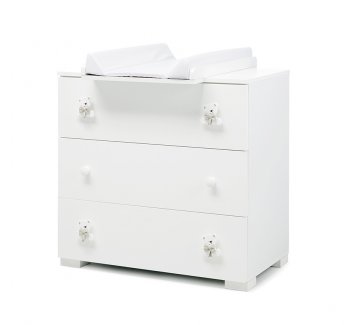 Тумба Erbesi Tato с пеленальным столиком Белый/песочный