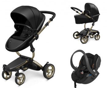 Коляска 3 в 1 Mima Xari 4G Black (Starter Pack и шасси на выбор) шасси Champagne 4G