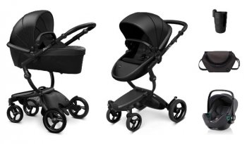Коляска 3 в 1 Mima Xari 4G Black (Starter Pack и шасси на выбор)