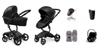 Коляска 3 в 1 Mima Xari 4G Black (Starter Pack и шасси на выбор) шасси Black 4G /Cybex Cloud T i-Size Plus