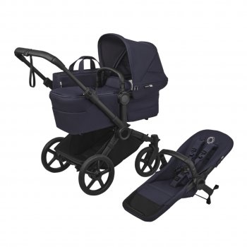 Детская коляска 2 в 1 Bugaboo Donkey 6 Mono на шасси Black Black/Deep Indigo/Deep Indigo