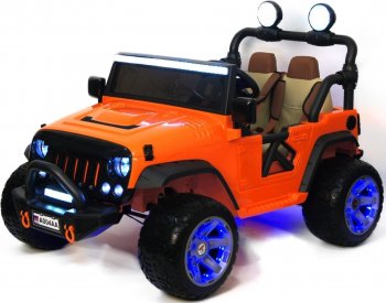 Детский электромобиль Rivertoys Jeep A004AA-А с дистанционным управлением Оранжевый