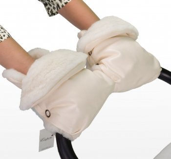 Муфта-рукавички для коляски Esspero Margareta (100% овечья шерсть) Cream/при покупке с продукцией