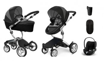 Коляска 3 в 1 Mima Xari 4G Black London Limited Edition шасси Aluminium 4G/ Cybex Cloud T i-Size Plus