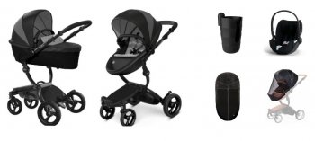 Коляска 3 в 1 Mima Xari 4G Black London Limited Edition шасси Aluminium 4G/ Cybex Cloud T i-Size Plus