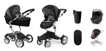 Коляска 3 в 1 Mima Xari 4G Black London Limited Edition шасси Aluminium 4G/ Roemer Baby-Safe 3 i-Size