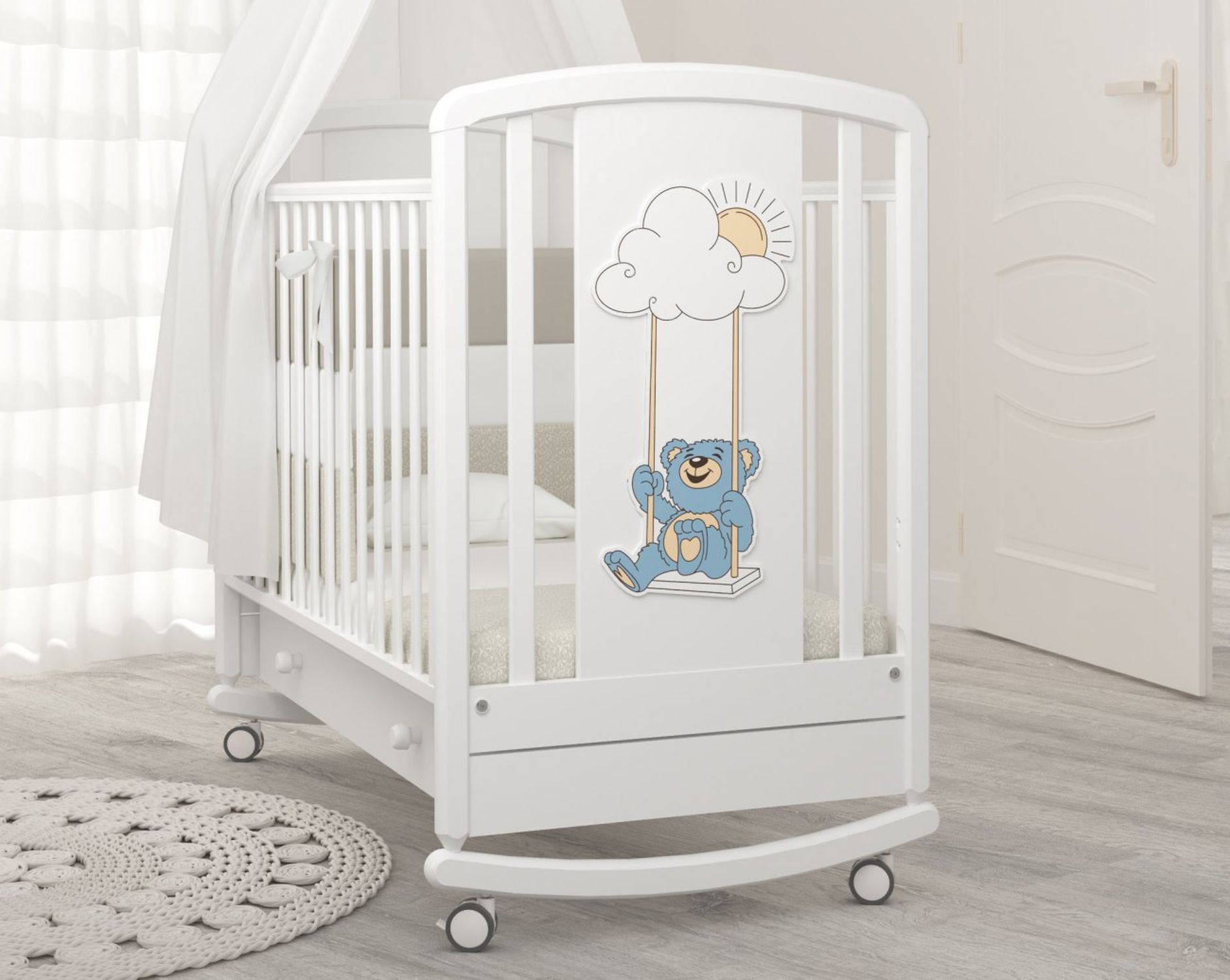 Детская кроватка Gandylyan Жаклин Мишка на качелях (К-2002-30) купить в ...
