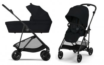 Коляска 2 в 1 Cybex Melio Carbon Magic Black