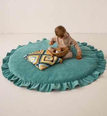 Ковер Amari круглый с рюшей Морской бриз