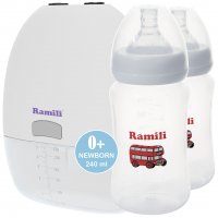 Двухфазный электрический молокоотсос Ramili SE150 с двумя бутылочками 240ML (SE150240MLX2) 1