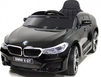 Детский электромобиль Rivertoys BMW 6 GT JJ2164 с дистанционным управлением Черный глянец