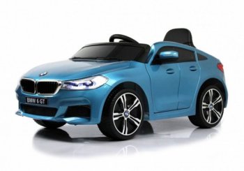 Детский электромобиль Rivertoys BMW 6 GT JJ2164 с дистанционным управлением Синий глянец
