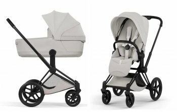 Коляска 2 в 1 Cybex Priam V Сity Grey (шасси на выбор) шасси Matt Black
