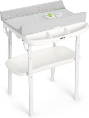 Пеленальный стол Cam Aqua 242 серый с зайчиком