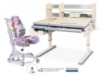 Комплект детский стол-парта Mealux Montreal (BD-670) + кресло Match (Y-528) 4