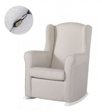 Кресло-качалка с Relax-системой Micuna Wing/Nanny White/Beige Stripes
