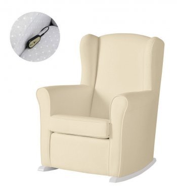 Кресло-качалка с Relax-системой Micuna Wing/Nanny White/Plain Cream