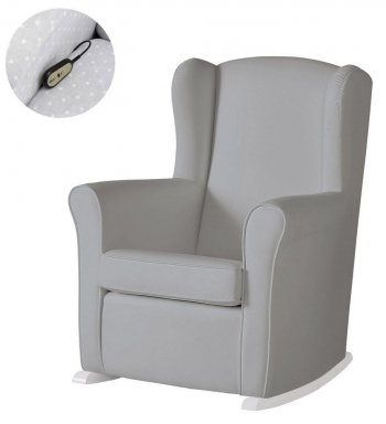 Кресло-качалка с Relax-системой Micuna Wing/Nanny White/Plain Grey