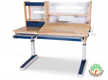 Детский стол-парта Mealux Oxford Wood Lite (BD-920 Wood Lite) с полкой/ящиком Синий/с полкой