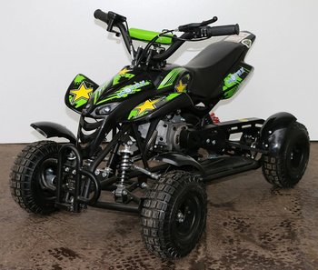 Детский квадроцикл бензиновый MOTAX ATV H4 mini-50 cc Черно-зеленый