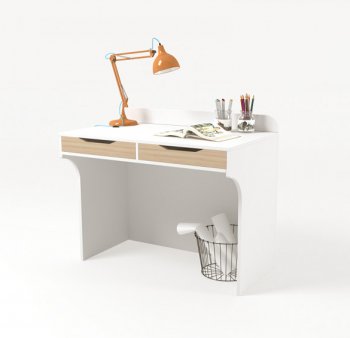 Письменный стол ABC King Домик Белый / Бежевый