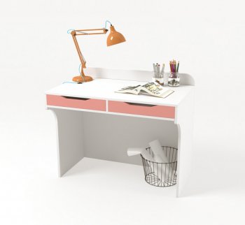 Письменный стол ABC King Домик Белый / Розовый