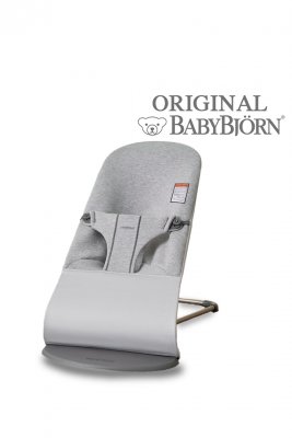 Детский шезлонг BabyBjorn Bouncer Bliss Woven/Jersey Tri-Fabric 0050.03/Light Gray