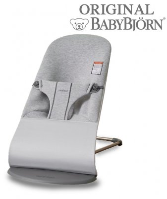 Детский шезлонг BabyBjorn Bouncer Bliss Woven/Jersey Tri-Fabric 0050.03/Light Gray