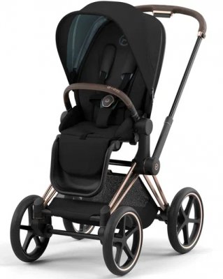 Прогулочная коляска Cybex Priam и e-Priam IV Deep Black (шасси на выбор)