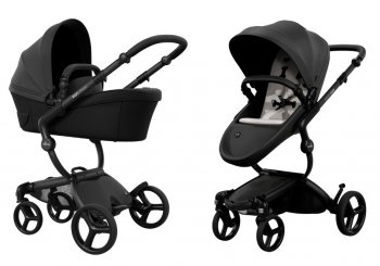 Коляска 2 в 1 Mima Xari MAX Black Black/Black/Snow White