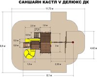 Детская игровая площадка Rainbow Play Systems Саншайн Кастл V Делюкс ДК (Sunshine Castle V WR Deluxe) 2