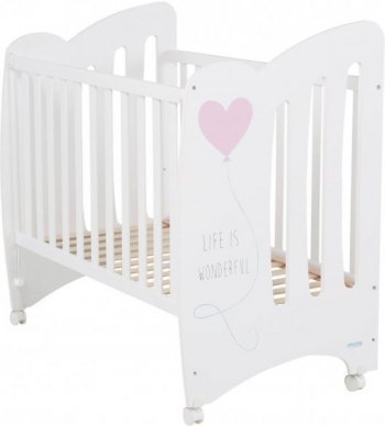 Детская кроватка Micuna Wonderful (Микуна Вандефул) White/Pink