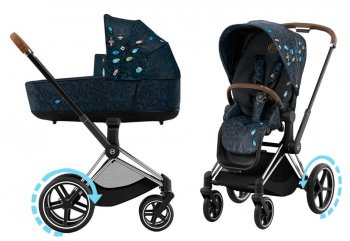 Коляска 2 в 1 Cybex Priam и e-Priam IV Jewels of Nature (шасси на выбор) шасси e-Priam Chrome Brown 