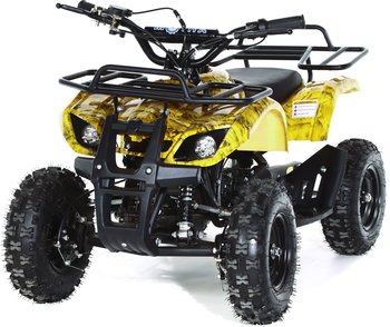 Квадроцикл детский бензиновый MOTAX ATV Mini Grizlik Х-16 с электростартером и пультом Желтый камуфляж 