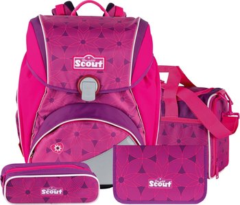 Школьный рюкзак Scout Alpha Розовые цветы с наполнением 4 предмета Розовые цветы