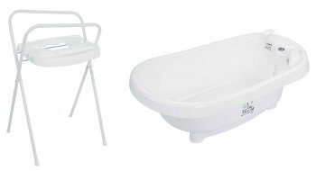 Комплект Термо-ванночка для купания Bebe Jou + Подставка металлическая под ванночку Bebe Jou Белый