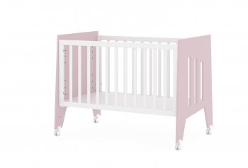 Кроватка-стол ANTEMI Mia (120х60) Белый/розовый