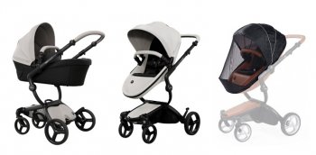 Коляска 2 в 1 Mima Xari MAX Snow White Black/Snow White/Black