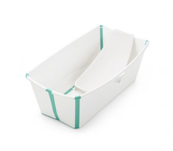 Ванночка Stokke FlexiBath Bundle Tub with Newborn Support White Aqua