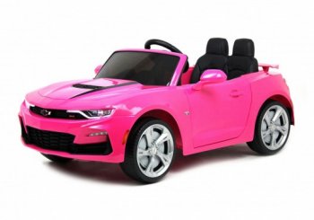 Детский электромобиль Rivertoys Chevrolet Camaro 2SS (HL558) с дистанционным управлением (Лицензионная модель) розовый