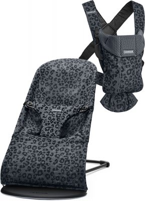 Промо-упаковка BabyBjorn: шезлонг Balance Bliss Mesh и рюкзак MINI Mesh 6080.78/Леопард антрацит /Леопард антрацит