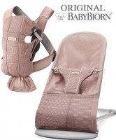 Детский шезлонг BabyBjorn Balance Bliss Mesh и рюкзак-кенгуру MINI Mesh 4