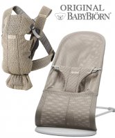 Детский шезлонг BabyBjorn Balance Bliss Mesh и рюкзак-кенгуру MINI Mesh 7