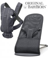 Детский шезлонг BabyBjorn Balance Bliss Mesh и рюкзак-кенгуру MINI Mesh 8