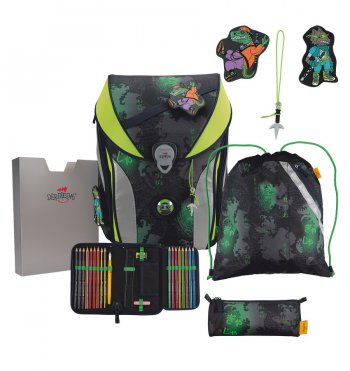 Школьный ранец DerDieDas ErgoFlex Max Buttons &quot;Забавный боец&quot;