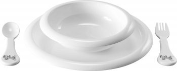 Комплект посуды для кормления Bebe Jou (Беби Жу) Белый жемчуг