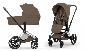 Коляска 2 в 1 Cybex Priam V Coconut Brown (шасси на выбор) шасси Chrome Brown